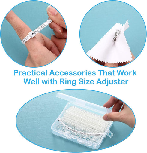 Hicarer Ring Sizer Adjuster for Loose Rings Women 2 Styles, 12 Sizes, Invisible Spacer Guard Ring Resizer Tightener Fit Any Sizer...