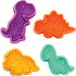 R&M Dinosaur Cookie Stamper, Baby Dinosaur Stamper, T-Rex, Stegosaurus, Triceratops, Brontosaurus, 2 Inch, 4 Piece Set, Assorted Colors...