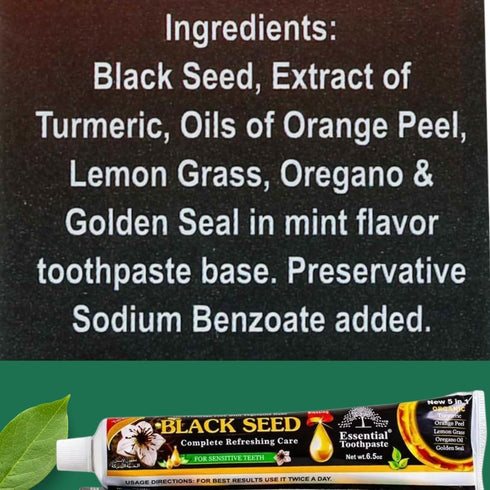 INC Organic Black Seed Toothpaste Bundle: 2 Packs of Essential Palace Fluoride-Free Toothpaste with Bamboo Brushes - Natural Oral Care Combo for H...