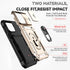 Hitaoyou Compatible with iPhone 15 Pro Case, iPhone 15 Pro Case with Camera Cover & Kickstand Military Grade Shockproof Heavy Duty Protective with...