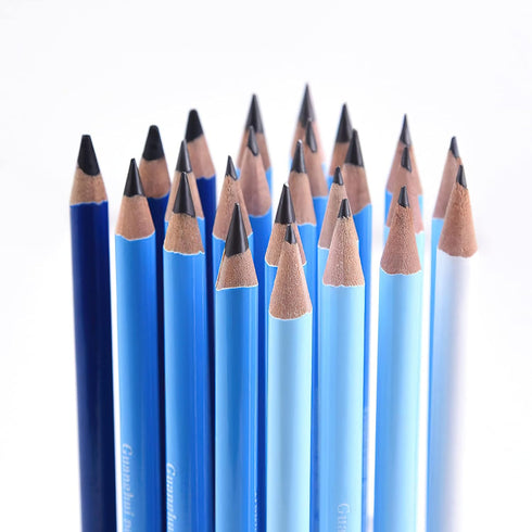 24 Drawing Pencils Set, Art Sketching Pencils Charcoal Set 14B,12B,11B,10B,9B,8B,7B,6B,5B,4B,3B,2B,B,HB,H,2H,3H,4H,5H,6H,& Soft Neutral Hard Charc...