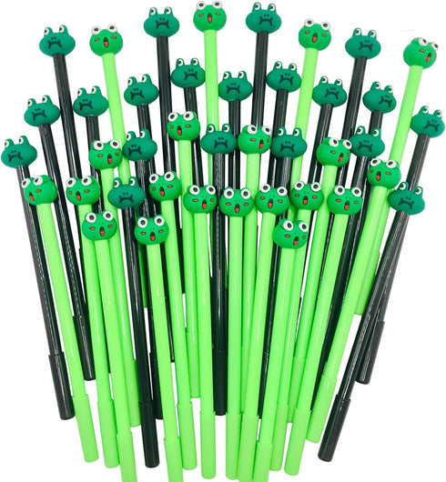 40 Pcs Cute Frog Pens Gel Ink Pens Fun Kawaii Pens Animals Writing Pens 0.5 mm Black Ink Cool Pens Novelty Fun Pens for Kids School Office Home Su...