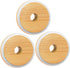 Mason Jar Lids with Straw Hole, 2.76inch/70mm Bamboo Mason Jar Lids for Regular Mouth Drinking Jars, Reusable Wooden Lids, Bamboo Lids Perfect for...