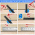 SuSuMu 12 inch Slide Rule with 6inch Metal Ruler Precision Pocket Ruler Woodworking with Slide Stop Inch/cm/mm Angle Edge T Square Benchmark Ruler...
