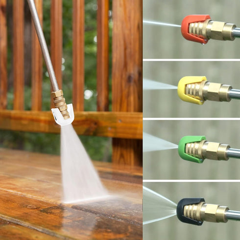 5 Pack Quick Connect Pressure Washer Nozzle Tips - Compatible with Sun Joe SPX 3000 Series & Universal Pressure Washers, Quick Connect Spray Tip S...