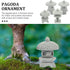 3pcs Chinese Lantern Pagoda Gray Statue Miniature Ornaments Sandstone Sculpture Asian Decor for Plant Pot Home Garden Yard Outdoor Micro Landscape...