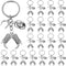 Lnrueg 20 PCS Hat Boot Horseshoe Keychains, Key Rings Western Cowgirl Keychains, Equestrian Keychains, Horse Lover Gift Cowboy Keychain Gifts for ...