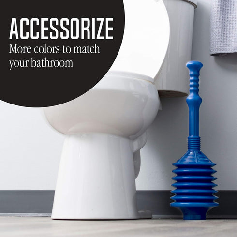 JS Jackson Supplies Professional Bellows Accordion Toilet Plunger, High Pressure Plunge Removes Heavy Duty Clogs from Bathroom Toilets, All Purpos...