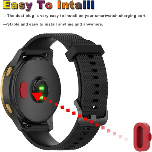 10 Pack Silicone Dust Plug for Garmin 7 7S 7X 6 6S 6X Pro 5 5X 5S Plus Forerunner 935 945 955 965 Vivoactive 3 4 4S Smartwatch Anti Dust Plugs Cap...