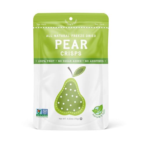 Nature’s Turn Freeze-Dried Pear Crisps – Healthy, Gluten-Free, Crispy & Delicious, Plant-Based Snack, Ideal for Cereal, Smoothies, School Lunches,...