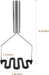 Jell-Cell Potato Masher - Silicone Protect Body with Premuim Stainless Steel Non-Scratch Cookware for Smooth Mashed Potato Vegetables and Fruits C...