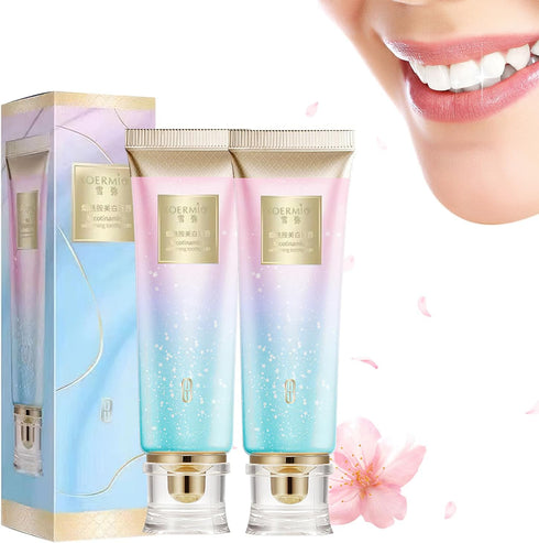 2Pcs Niacinamide Whitening Toothpaste, Nicotinamide Dazzle White Toothpaste, Fresh Breath Niacinamide Whitening Toothpaste,Remove Tooth Stains...