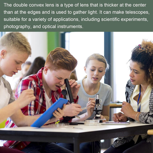 YOKIVE 2 Pcs Double Concave Lens, Clear Glass Optical Lenses | Make Telescope, Great for Photography, Optical Instruments Use (Clear, 75mm Focal L...