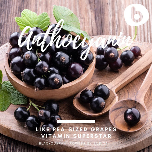 Organic Black Currant Powder from Freeze Dried Black Currants - Rich in Anthocyanins & Polyphenols - Plant Based Vitamin C - for Smoothies, Baking...