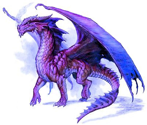 Purple Majestic Dragon Edible Cake Topper- 1/4 Sheet...