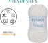 Estako Velvet Chenille Blanket amigurumi Yarn for Crocheting and Knitting Super Bulky 100 gr (132 yds) (1150 - Cream)...