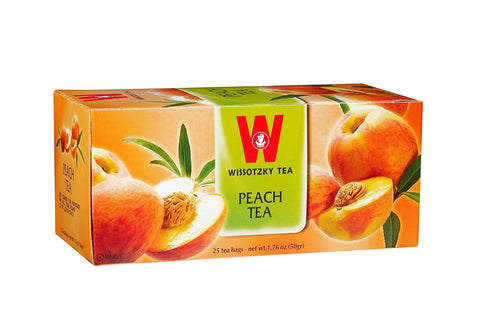 Wissotzky Sunny Peach Black Tea, 20 Tea Bags | Antioxidant Rich | Fruity Delight | Black Tea Bags...