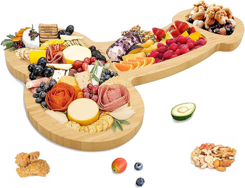 Funny Aperitif Board,Solid Wood charcuterie board and Cheese Board, Novelty Kitchen Cutlery Wine Fruit Meat large charcuterie board, kitchen gifts...