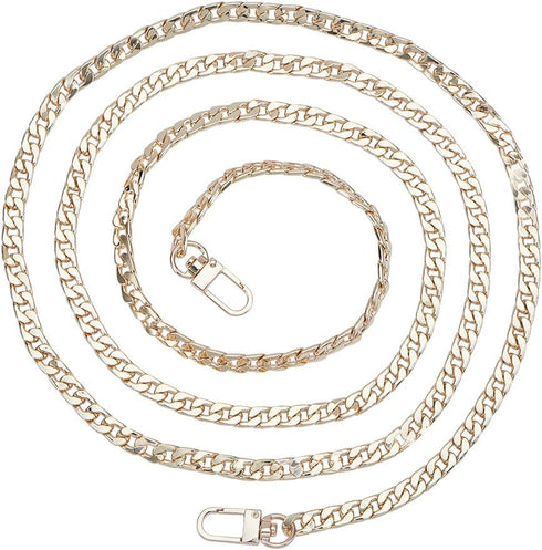 PH PandaHall 63 inch 7.5MM Width Iron Flat Purse Chain Strap Handbags Replacement Accessories for Wallet Clutch Satchel Tote Bag Shoulder Crossbod...