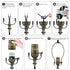 Lamp Rewire Kit,Make a Lamp or Repair Kit,3-Way Lamp Socket with Matching Cord Lamp Harp Set,Lamp Wiring Kit for Table Floor Lamp,Essential Hardwa...