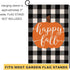 Happy Fall Pumpkin Thanksgiving Garden Flag Vertical Double Sided Farmhouse Autumn Buffalo Check Burlap Yard Outdoor Decor 12.5 x 18 Inches (13419...
