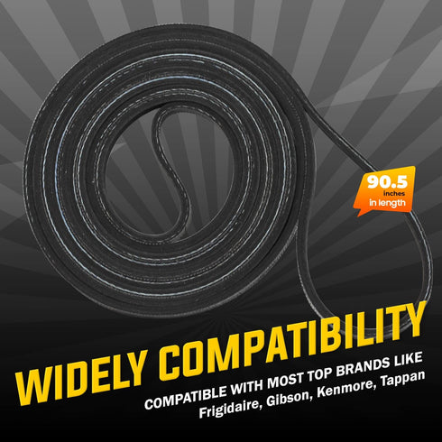 134503600 Dryer Drum Belt by Seentech, Compatible for Electrolux Dryers-Replaces: AP3865318,P3865318,1156784,134163400,134503600,148270,5303283471,AH1148434,EA1148434