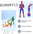 Pre-Assembly 3D Printed 5.54'' Dummy13 Action Figure, Multi-Jointed Tian13, Articulated T13 Desktop Decoration,12 in 1 Accessories, Best Birthday ...