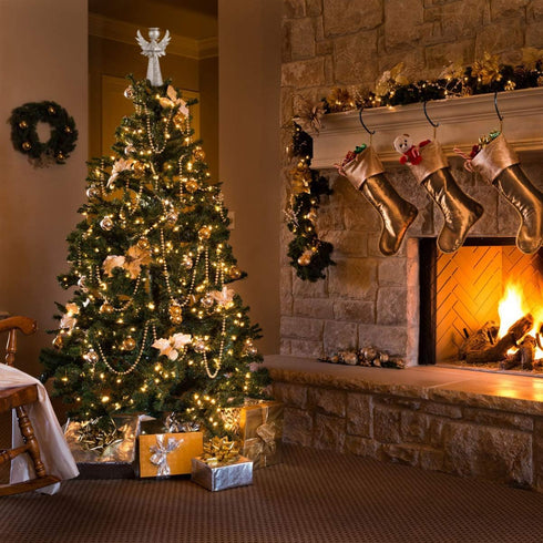 PRETYZOOM Christmas Silver Angel Tree Topper Exquisite Glitter 3D Angel Figure Tree Topper Ornament for Party Home Mall Xmas Tree Favor...