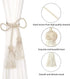 BEL AVENIR 4 Pack Curtain Handmade Tiebacks Decorative Curtain Holdbacks with Tassel (Beige, 4 Pack)...