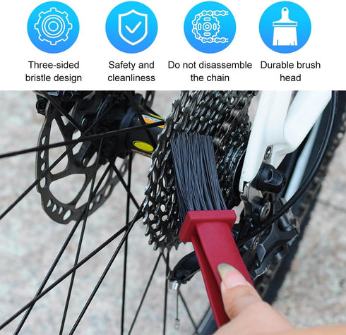 2 PCS Bike or Motorcycle Chain Washer, Motorcycle Cleaning Brush Tool Kit for Chain & Gear Maintenance, Universal Bicycle Chain Dirt Clean Brushes...