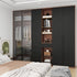 DUUEIHHUER Black Wallpaper Wood Grain Wallpaper Peel and Stick Wall Decoration Contact Paper Retro Wooden Board Kitchen Bedroom Decoration Furnitu...