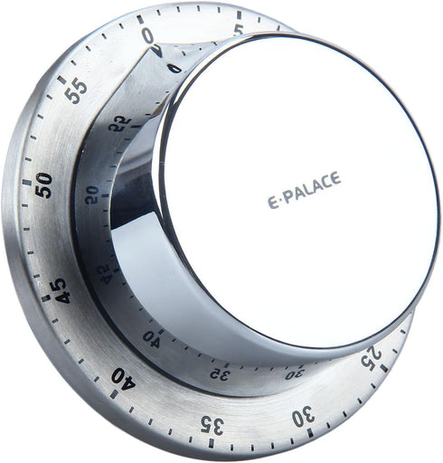 Kitchen Timer, 60 Minute Timer,Magnetic Loud Alarm,Mechanical Stainless Steel Cooking Timer (1pack)...