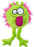 goDog PlayClean Germs Squeaky Plush Dog Toy with Odor-Eliminating Essential Oils, Chew Guard Technology - Lime, Small...
