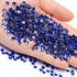 3000 Pieces Hot Fix Glass Flatback Rhinestones HotFix Round Crystal Gems (Sapphire, SS10)...