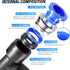 TAILONZ PNEUMATIC Blue 10MM Tube OD x 6MM Tube OD x 10MM Tube OD Tee Plastic Push to Connect Fittings 3 Ways Tube Connect Push Fit Push Lock PE10-...