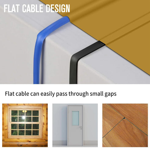 30FT/9M L-Shape Micro USB Extension Cable Compatible with WYZE Cam Pan V3, 90 Degree Extension Charging Cable Power Your WYZE Cam Pan V3 Continuou...