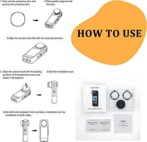 Dual Lens Guards for Insta360 One X4 Accessories...