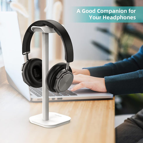 Headphone Stand, Desktop Headset Holder Heavy Base Desk Earphone Stand Aluminum Gaming Headset Hanger Rack Compatible with AirPods Max, AirPods Pr...