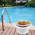 6" above Ground Pool Skimmer Basket Thru-Wall Strainer Basket Filter Basket with Handle to Clean Leaves and Debris (1)...