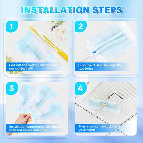 Duster Refill Compatible with Swiffer Hand Duster, Unscented Disposable Heavy Duty Duster Refills, Dusters Refills for Cleaning, Blinds & Ceiling ...