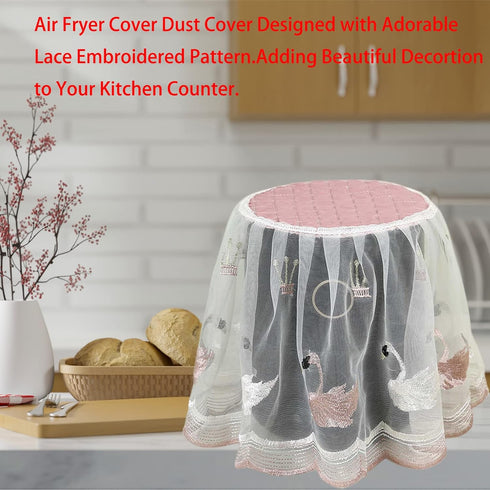 Air Fryer Cover Dust Cover Lace Embroidery Crock Pot Cover Small Appliance Covers Kitchen Decor...
