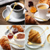 12pcs Stainless Steel Gold Leaf Coffee Spoon and Cake Fruit Forks Kitchen Accessory Wedding Party for Dessert, Salad, Appetizer, Spoon and Fork Se...