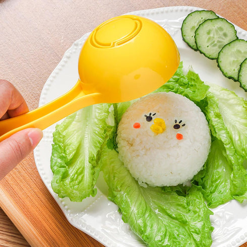 Rice Ball Spoon, Plastic Rice Paddle,Non Stick Rice Scooper for Rice Ball Making, Kitchen, Restaurant, Sushi Making Spoon (Yellow-5Pcs)...