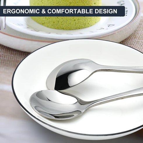 Teaspoons Silverware, 4.8 Inch Coffee Spoons Set of 12,Food Grade 18/8 Stainless Steel Tea Spoons,Dessert Spoons,Small Spoons,Mini Spoons,Mirror F...