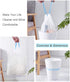 Small Trash Bag, 1.2 Gallon Garbage Bags for Bathroom 75 Counts, 1 Gallon Trash Can liners with Drawstring, Blue Strap Basket Liners, Mini Trash B...