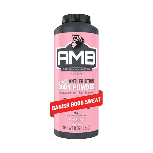 Anti Monkey Butt Body Powder for Women - Talc-Free, Sweat-Absorbing, Anti-Chafing Powder with Calamine - Hypoallergenic Formula - 8 oz...