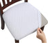 Stretch Chair Seat Covers 4 PCS, Removable Washable Dining Chair Covers Anti-Dust Dining Room Seat Cushion Slipcovers (4, White)...