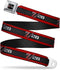 Buckle-Down Seatbelt Belt - 1969 Camaro Z/28 Emblem/Stripe Red/Black/Gray/Silver - 1.5" Wide - 24-38 Inches in Length...