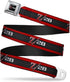 Buckle-Down Seatbelt Belt - 1969 Camaro Z/28 Emblem/Stripe Red/Black/Gray/Silver - 1.5" Wide - 24-38 Inches in Length...