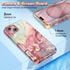 Btscase for iPhone 15 Plus Case 6.7 inch (2023), Marble Pattern 3 in 1 Heavy Duty Full Body Shockproof Hard PC+Soft Silicone Drop Protective Women...